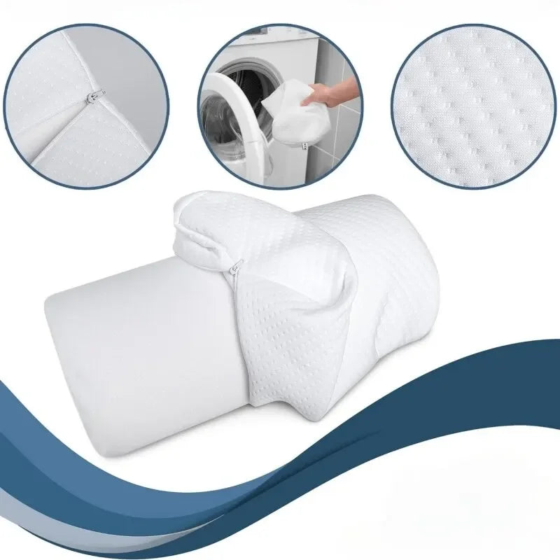 Memory Foam Bolster Pillow For Legs Back And Head Support
