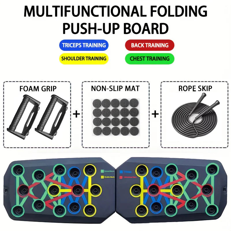 Push Up Board Set Portable Multifunctional Foldable Fitness Equipment
