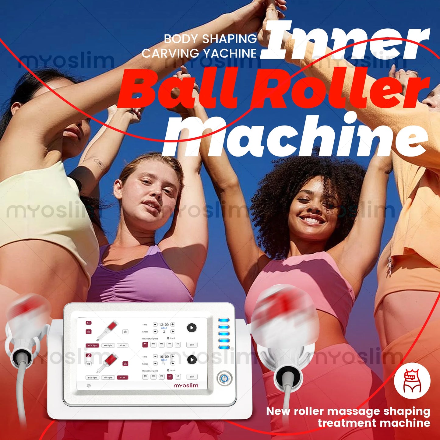 Myoslim Inner Ball Roller Slimming Massager For Cellulite Reduction
