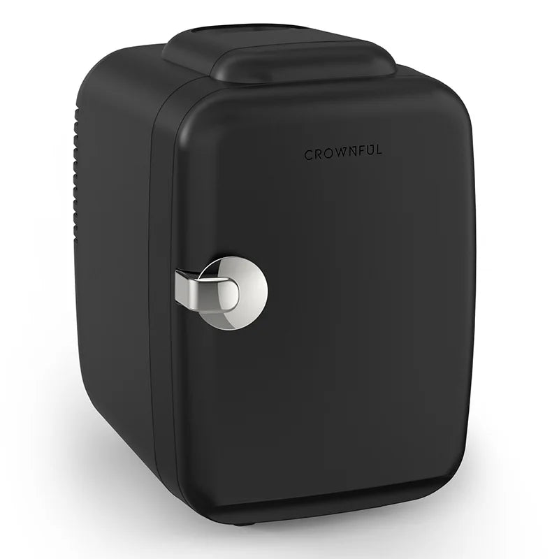 Crownful 4L Mini Multifunction Refrigerator Electric Portable Beauty Cooler Warmer Car Fridge for Home Camping and Travel