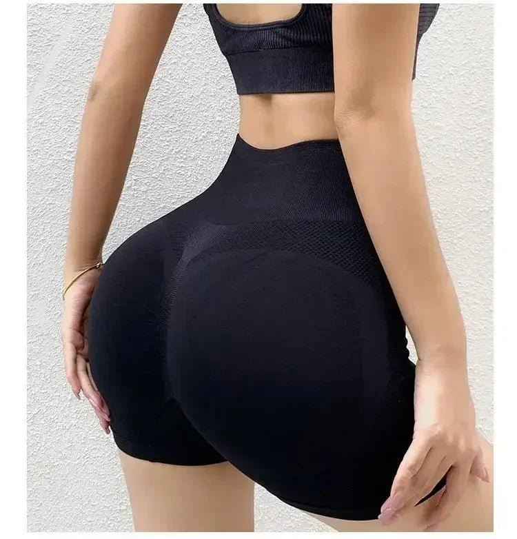 Yoga Set Women Seamless Sports Bra Leggings Shorts Fitness