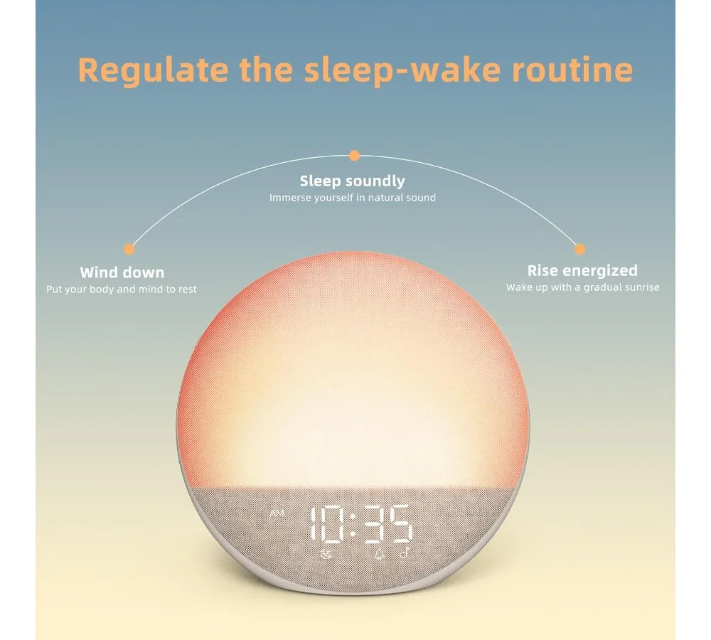 Sunrise Alarm Clock With White Noise And Bluetooth Speaker
