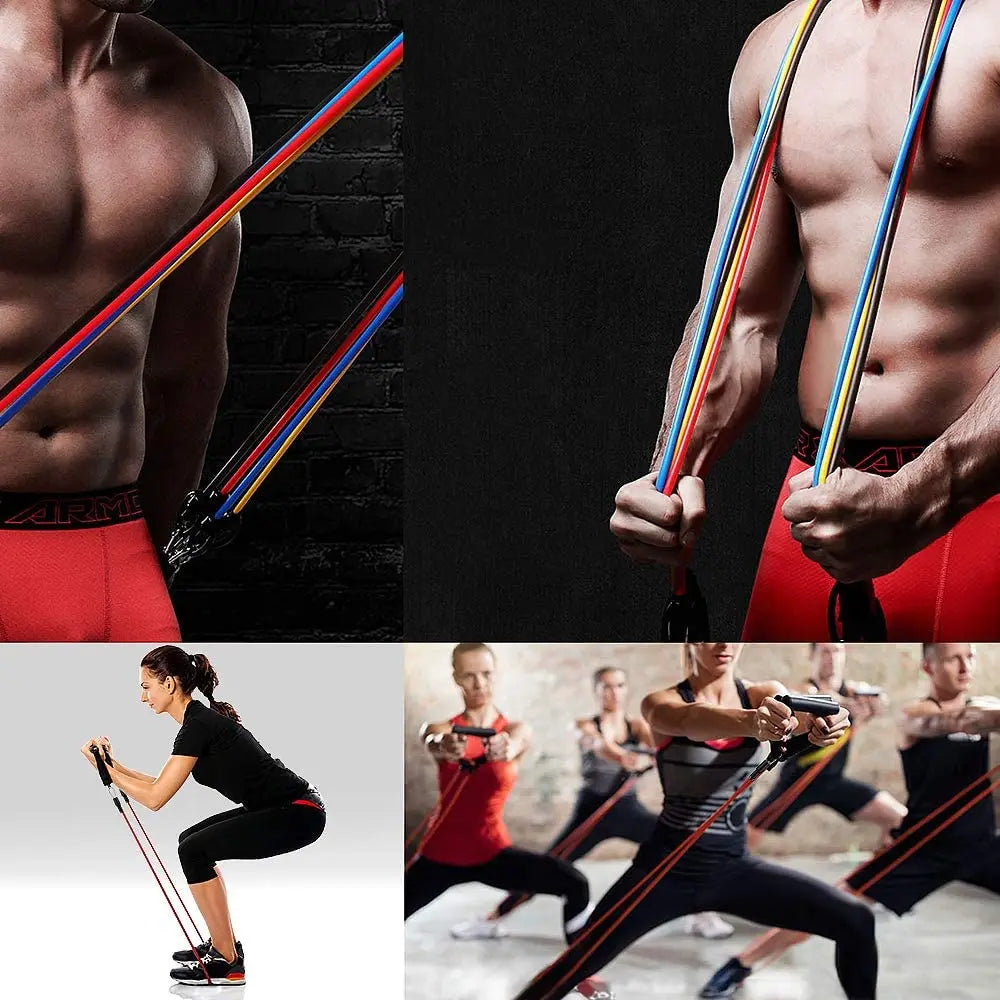 KUUBE Resistance Bands Set 11Pcs for Home Gym Training