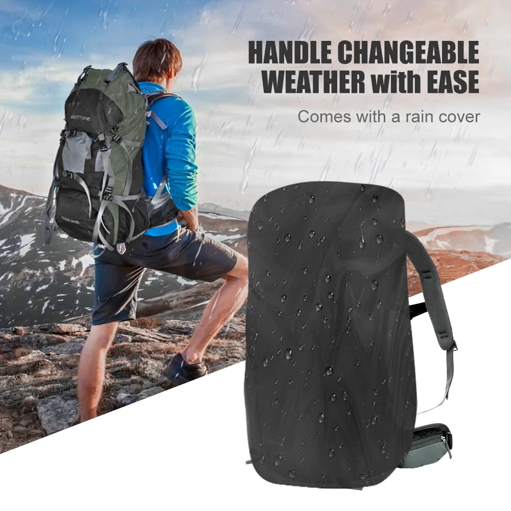 WESTTUNE Explorer Internal Frame Backpack Rain Cover Hiking