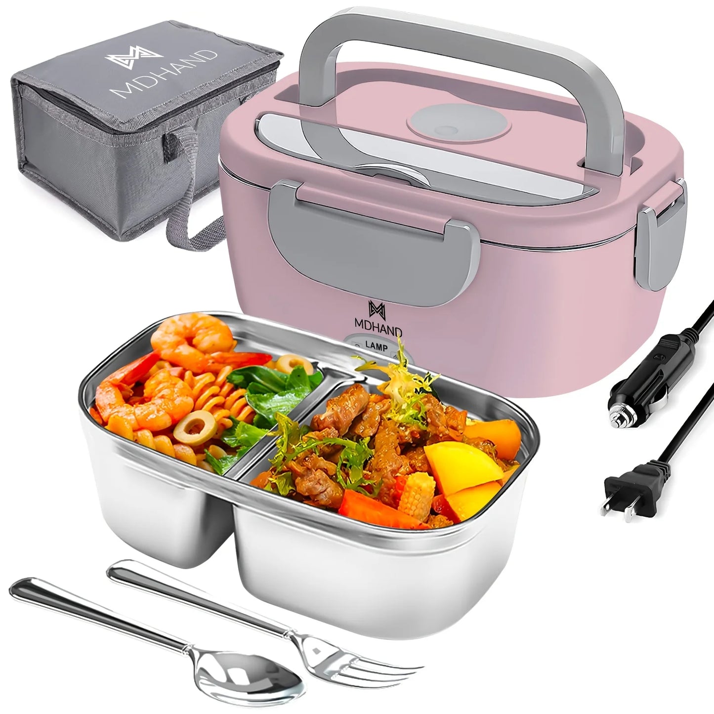 MDHAND 3 In 1 Electric Lunch Box Heater 65W Leakproof