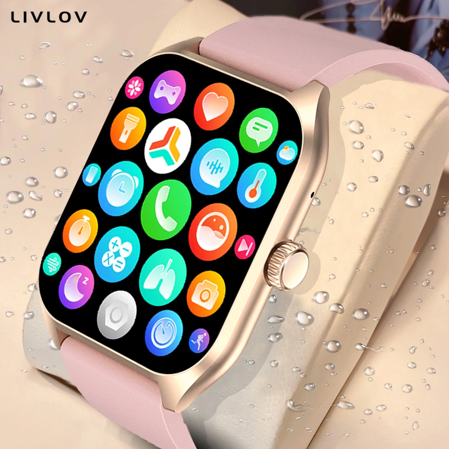 AI Voice Assistant Smart Watch for Men and Women with 1.96 Inch HD Screen Activity Tracker and 100 Plus Sports Sleep Heart Rate Monitor