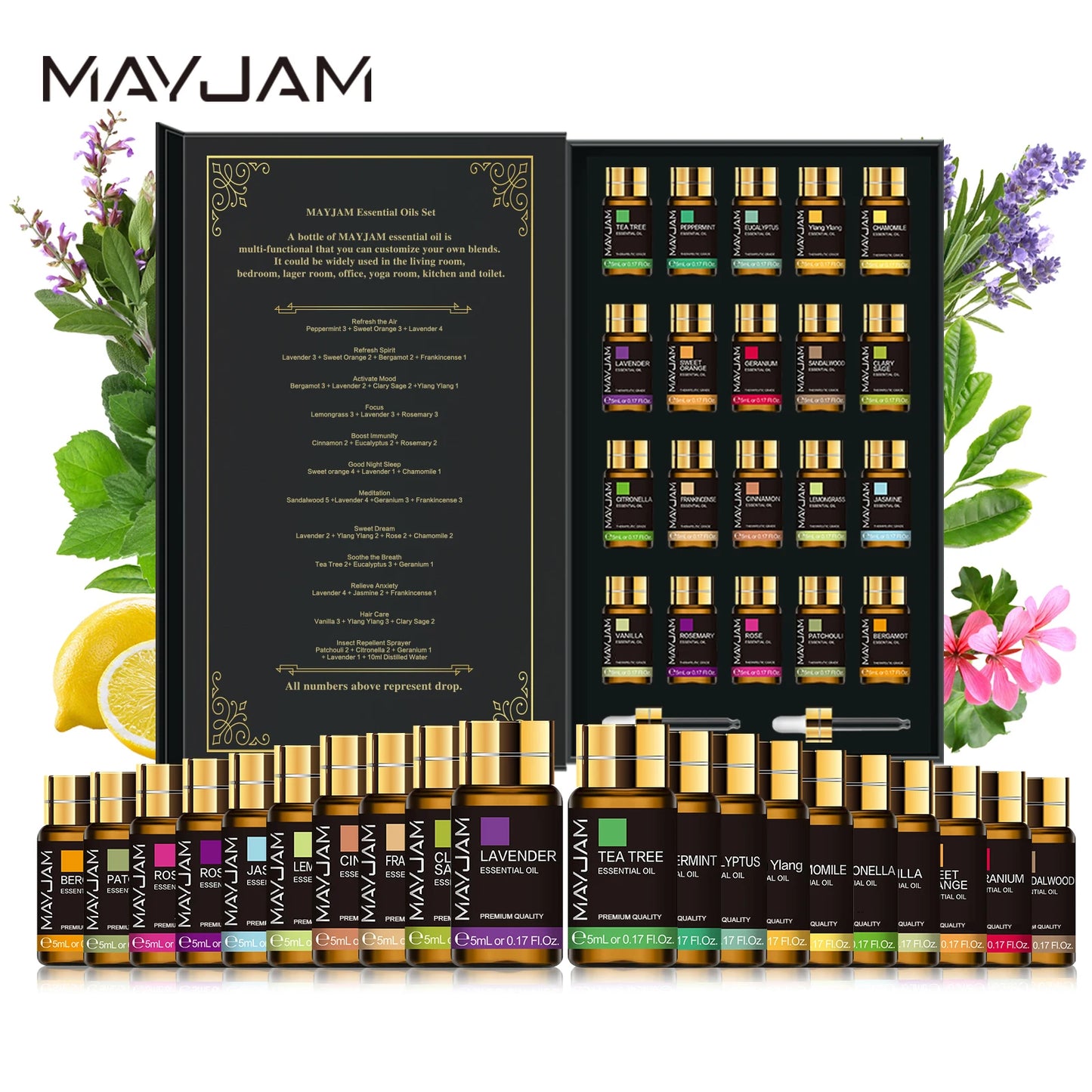 MAYJAM Essential Oils Kit 20 Fragrance Oils Set Variety Pack