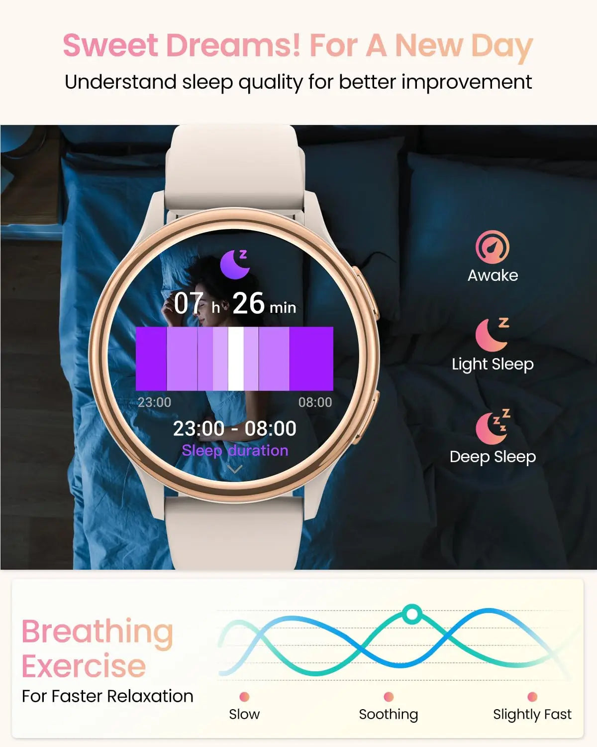 Anyloop Smartwatch For Women Fitness Tracker With Calls