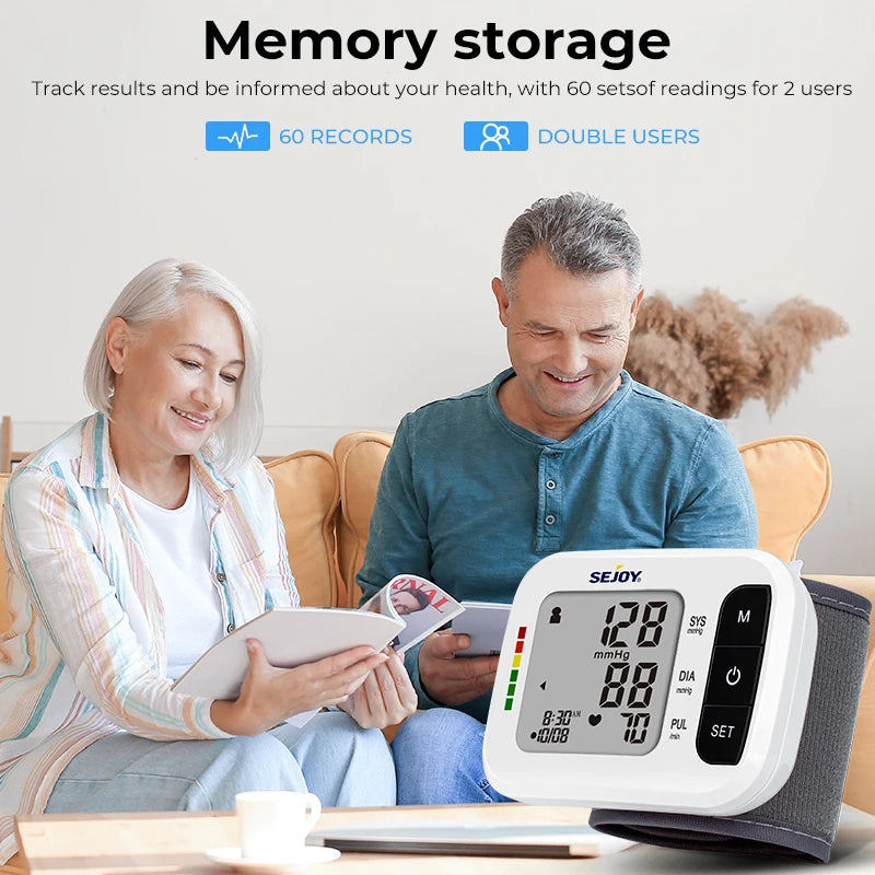 Sejoy Wrist Blood Pressure Monitor And Pulse Oximeter
