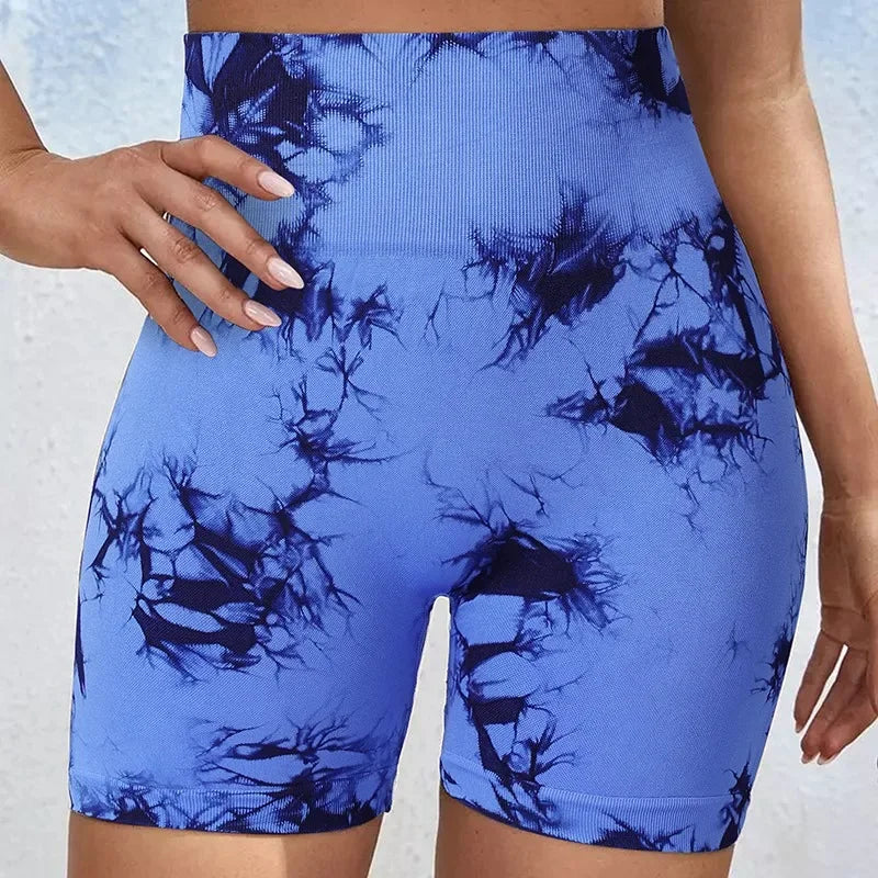 Women Nylon Yoga Shorts High Elastic Seamless Fit Comfort