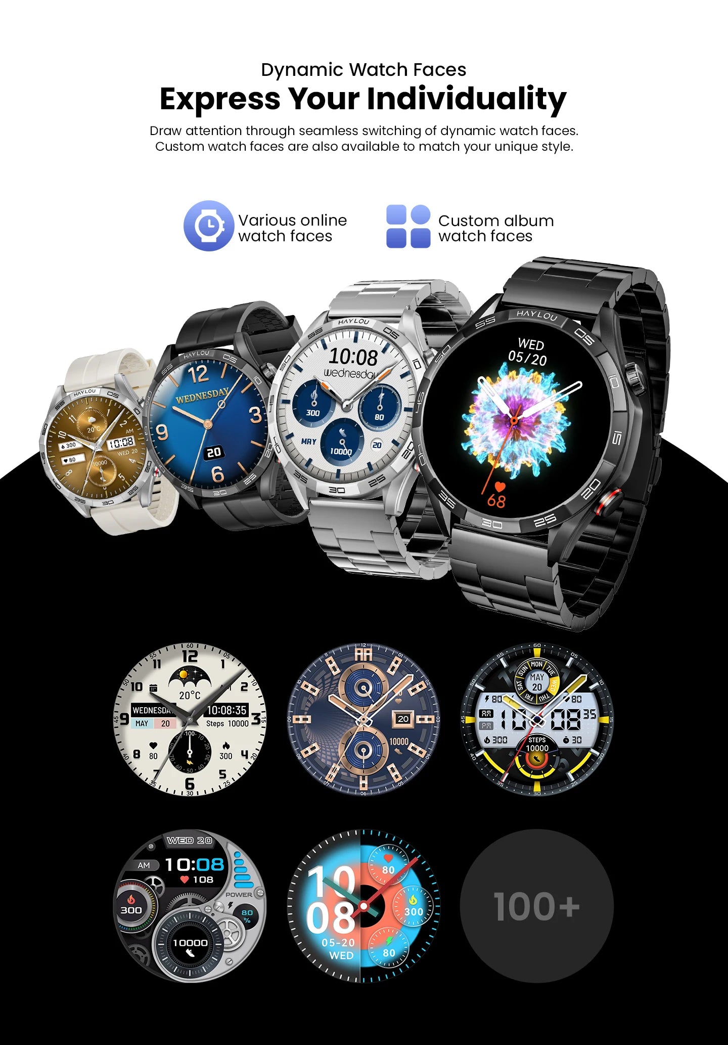 HAYLOU Solar 5 Voice Calling Smartwatch Health Tracking
