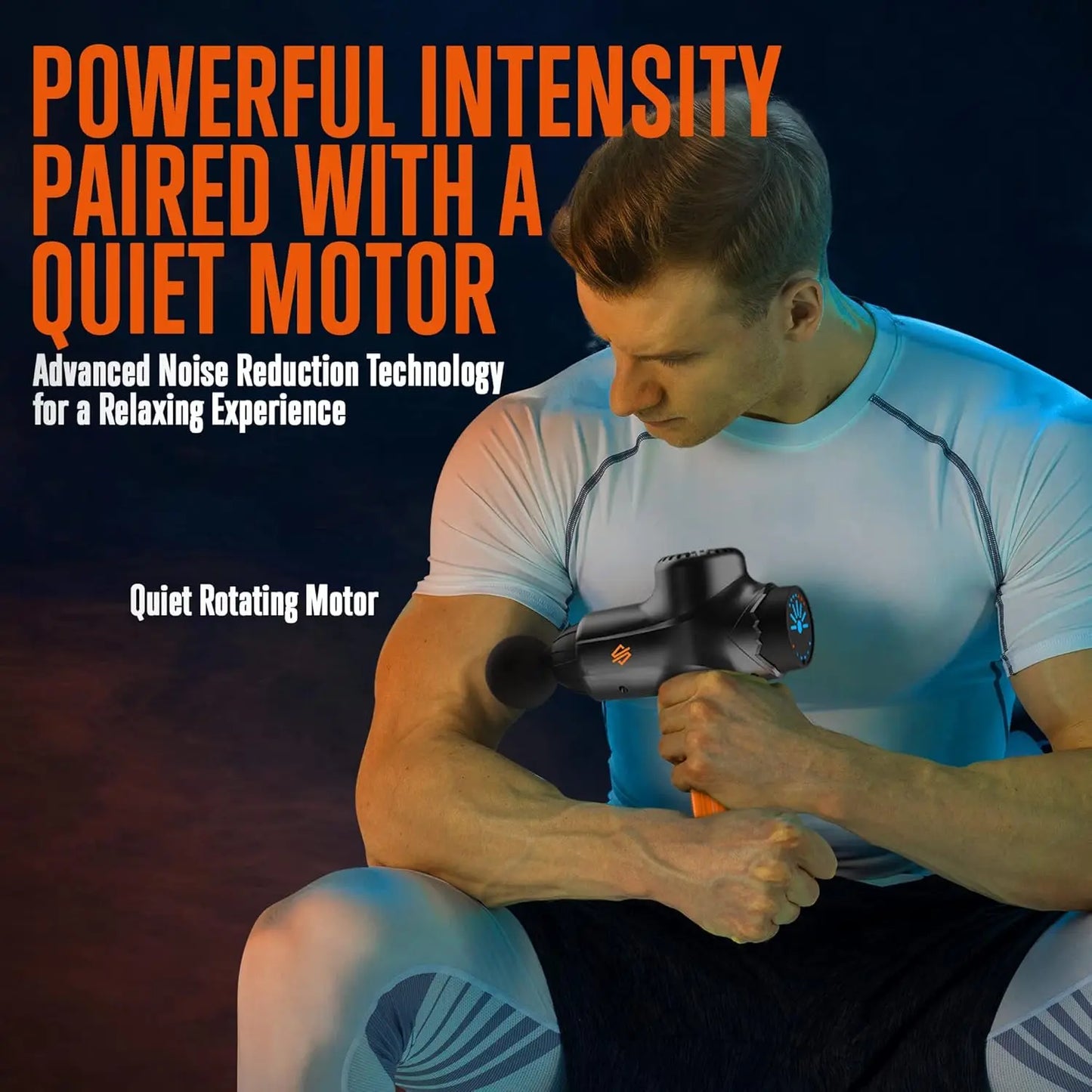 XMSJ Portable Electric Massage Gun 7 Speeds 8 Heads