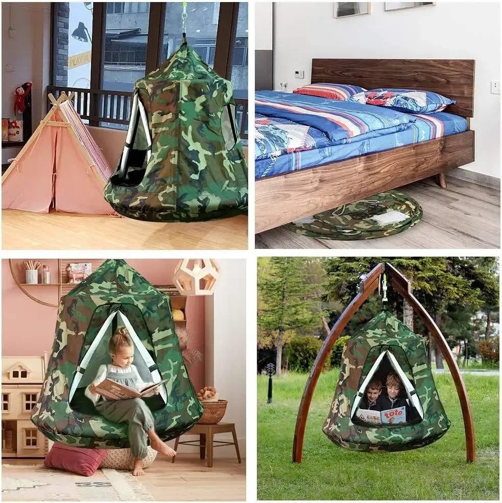 Hanging Tree Tent For Kids Indoor Outdoor Waterproof Light String