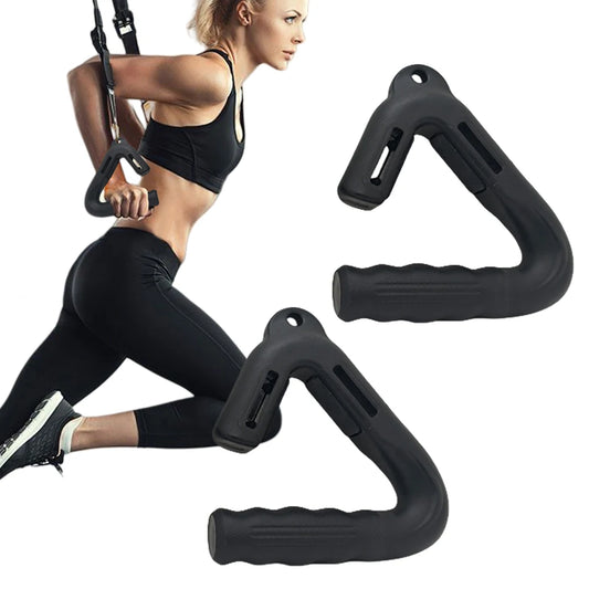 2 Pcs Non Slip Angled Grip Workout Handle Heavy Duty Resistance Band Handle for Barbell and Pull Up Bars
