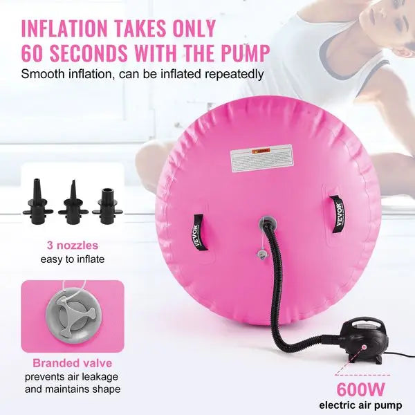 VEVOR Inflatable Gymnastics Air Mat Set With Pump And Roller