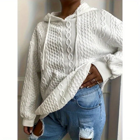 Women Pullover Hoodie Long Sleeve Drawstring Sweatshirt