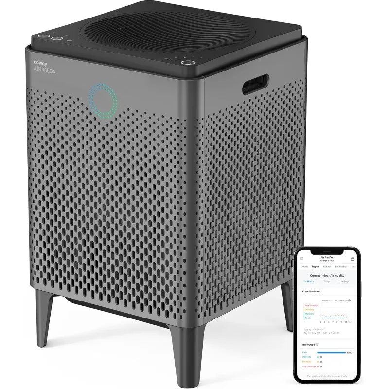 Coway Airmega 400S App Enabled Smart Technology Air Purifier Compatible with Amazon Alexa True HEPA Covers 1560 Square Feet