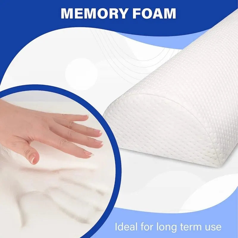 Memory Foam Bolster Pillow For Legs Back And Head Support