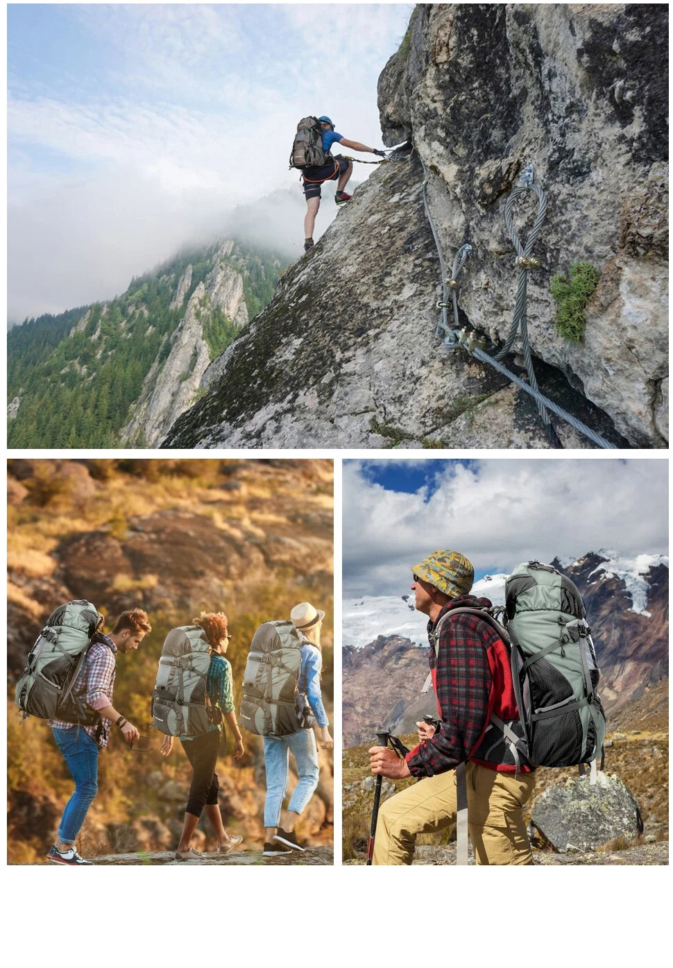 WESTTUNE Explorer Internal Frame Backpack Rain Cover Hiking