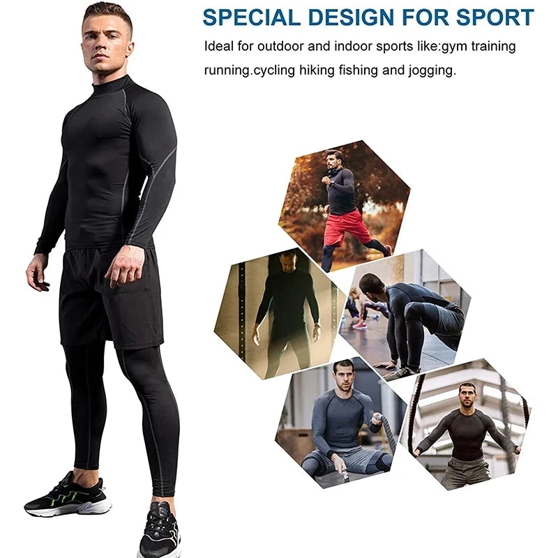 Mens Quick Dry Running Long Sleeve T Shirt For Gymwear