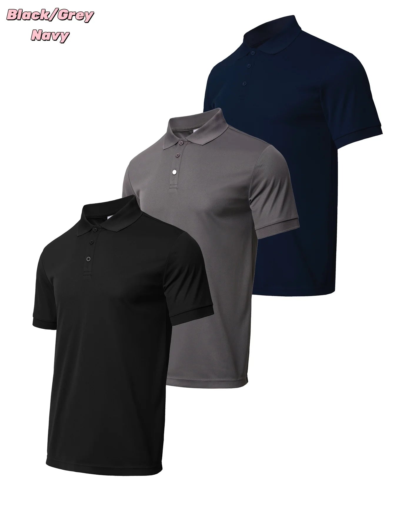 Men's Quick Dry Short Sleeve Golf Shirt Moisture Wicking