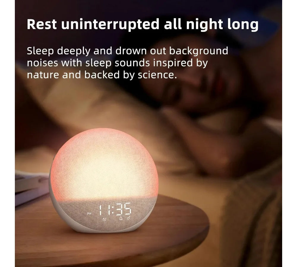 Sunrise Alarm Clock With White Noise And Bluetooth Speaker
