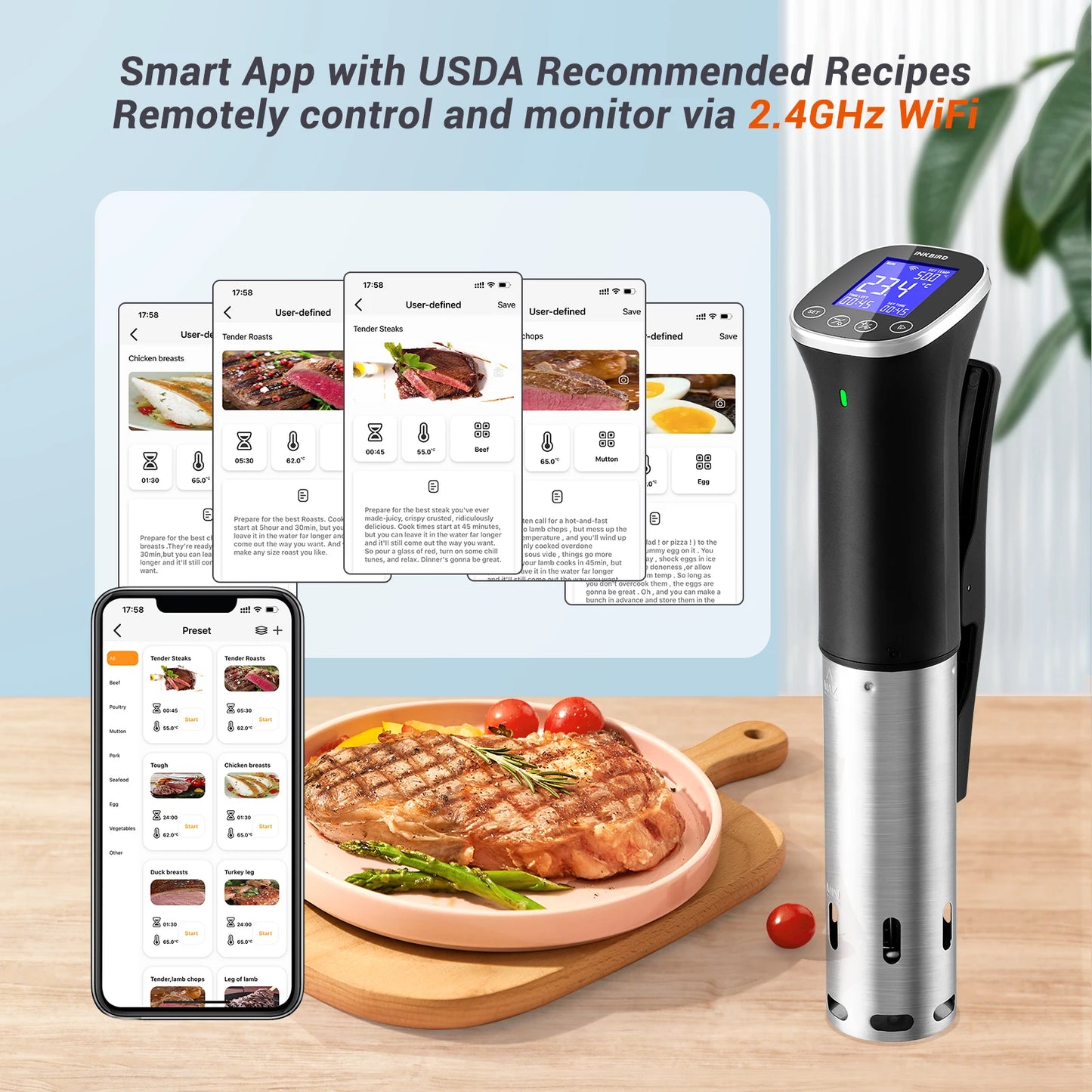 Inkbird WiFi Sous Vide Machine with APP Remote Control