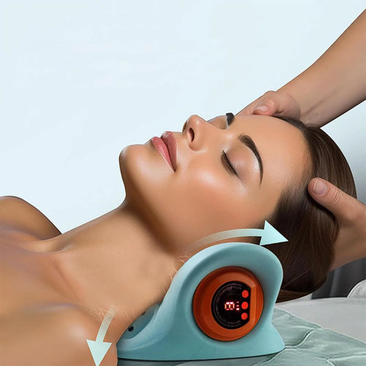 1PCS Electric Neck Massager with Finger Pressure Massage Pillow for Neck Back and Shoulder Relaxation