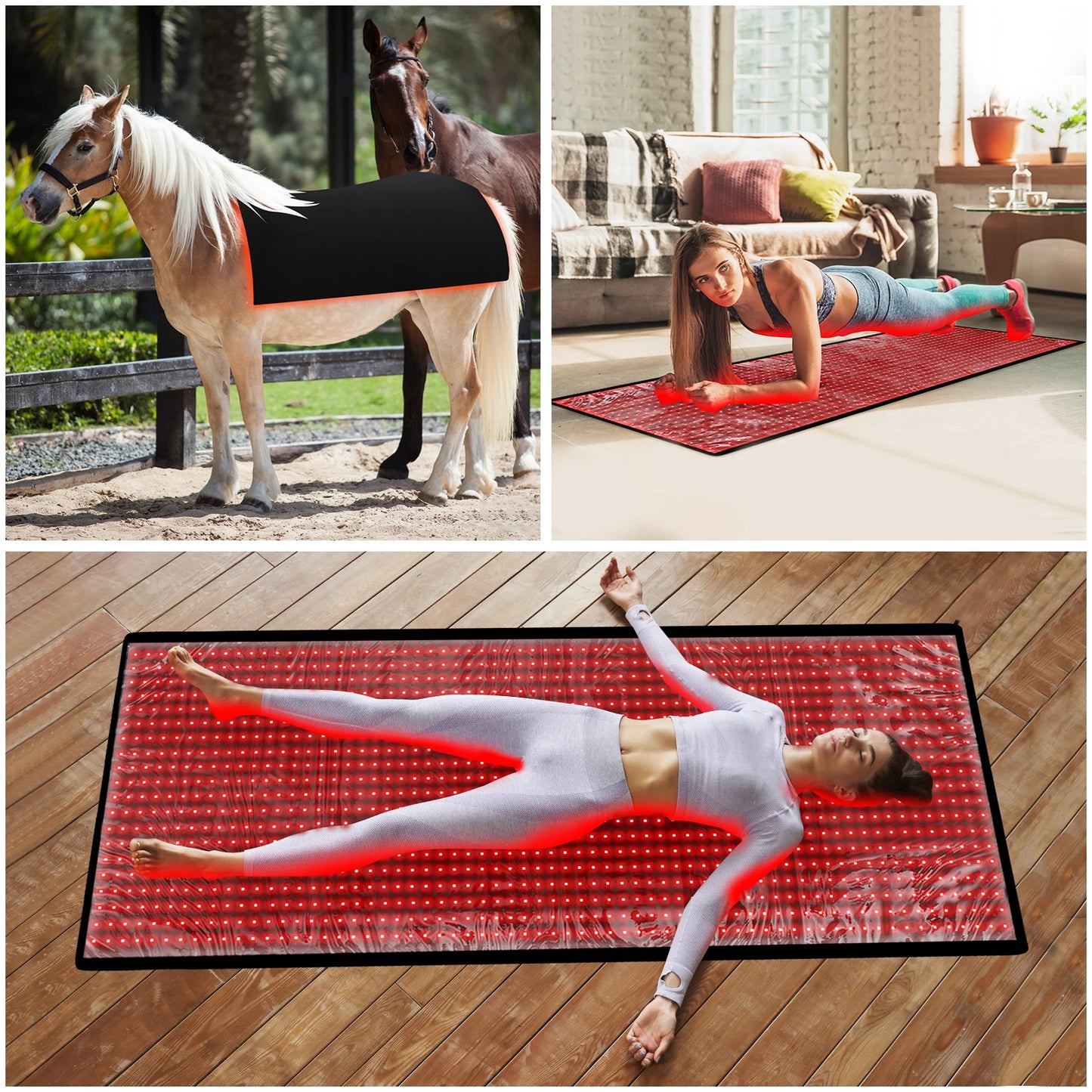 1280PCS Red Light Near Infrared Therapy Mat Large LED Pads for Full Body Relaxation Home Care