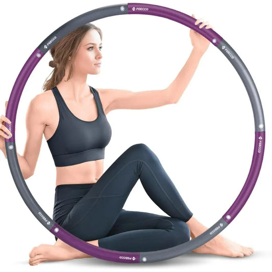 Weighted Fitness Hoop With Detachable Sections For Weight Loss
