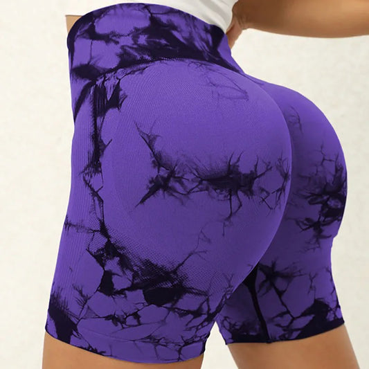 Women Nylon Yoga Shorts High Elastic Seamless Fit Comfort