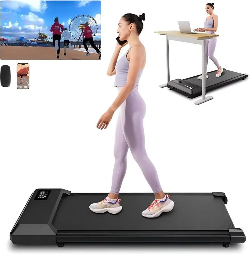 Superun 2in1 Home Office Walking Treadmill With App Remote