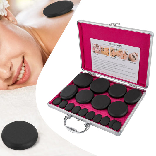 Bymaocar Hot Stone Massage Set With Heater Box 16 Stones