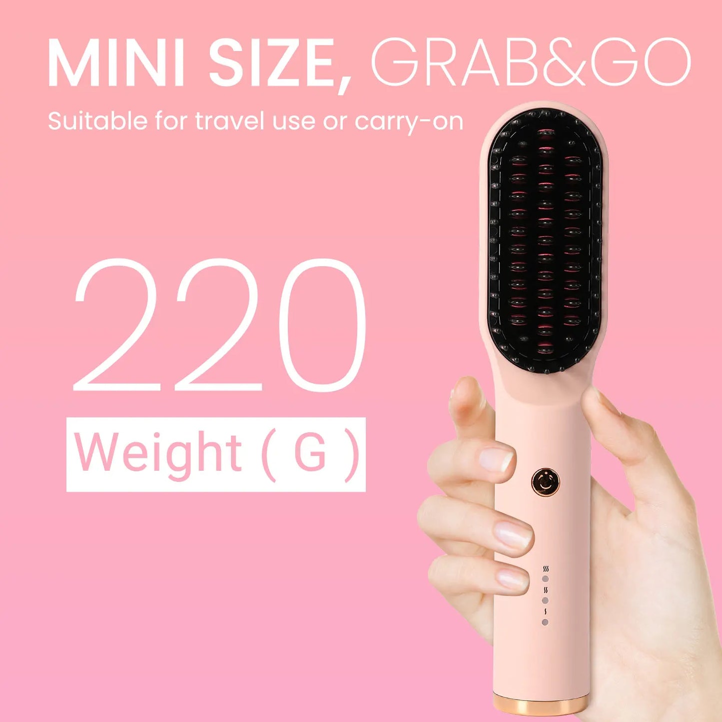 KIPOZI 1.25 Inch Thermal Brush Curling Iron Brush with LCD Display 16 Adjustable Temperatures Auto Shut Off