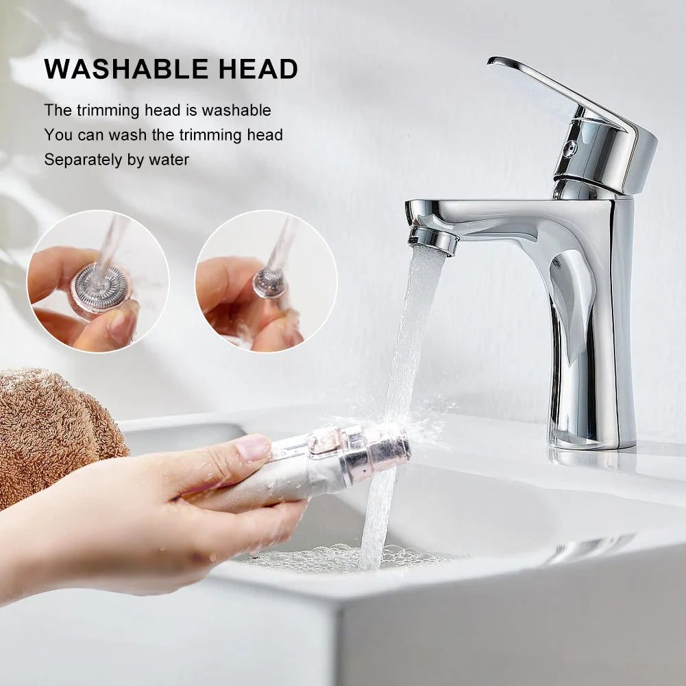 Solimpia 2 In 1 Women Electric Epilator Painless Hair Remover Lady Shaver Eyebrow Shaper Facial Armpit Portable Trimmer