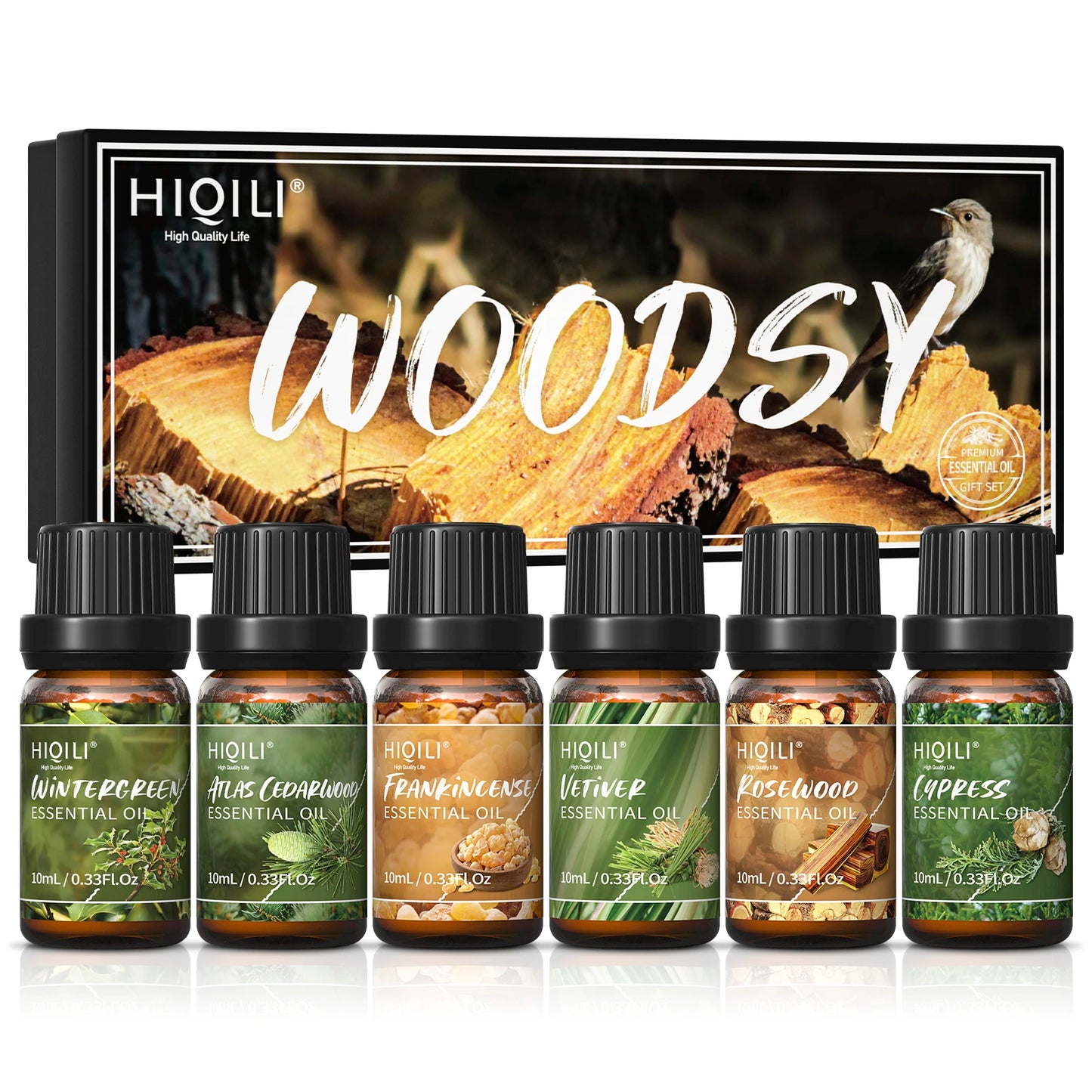 HIQILIE Woody Fragrance Oils Gift Set 6 Pack Assorted