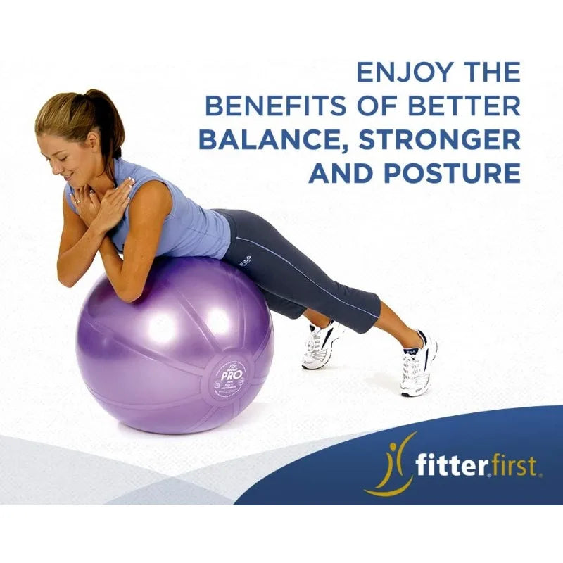 Fitterfirst Duraball Pro Exercise Ball 75 Centimeter Blue