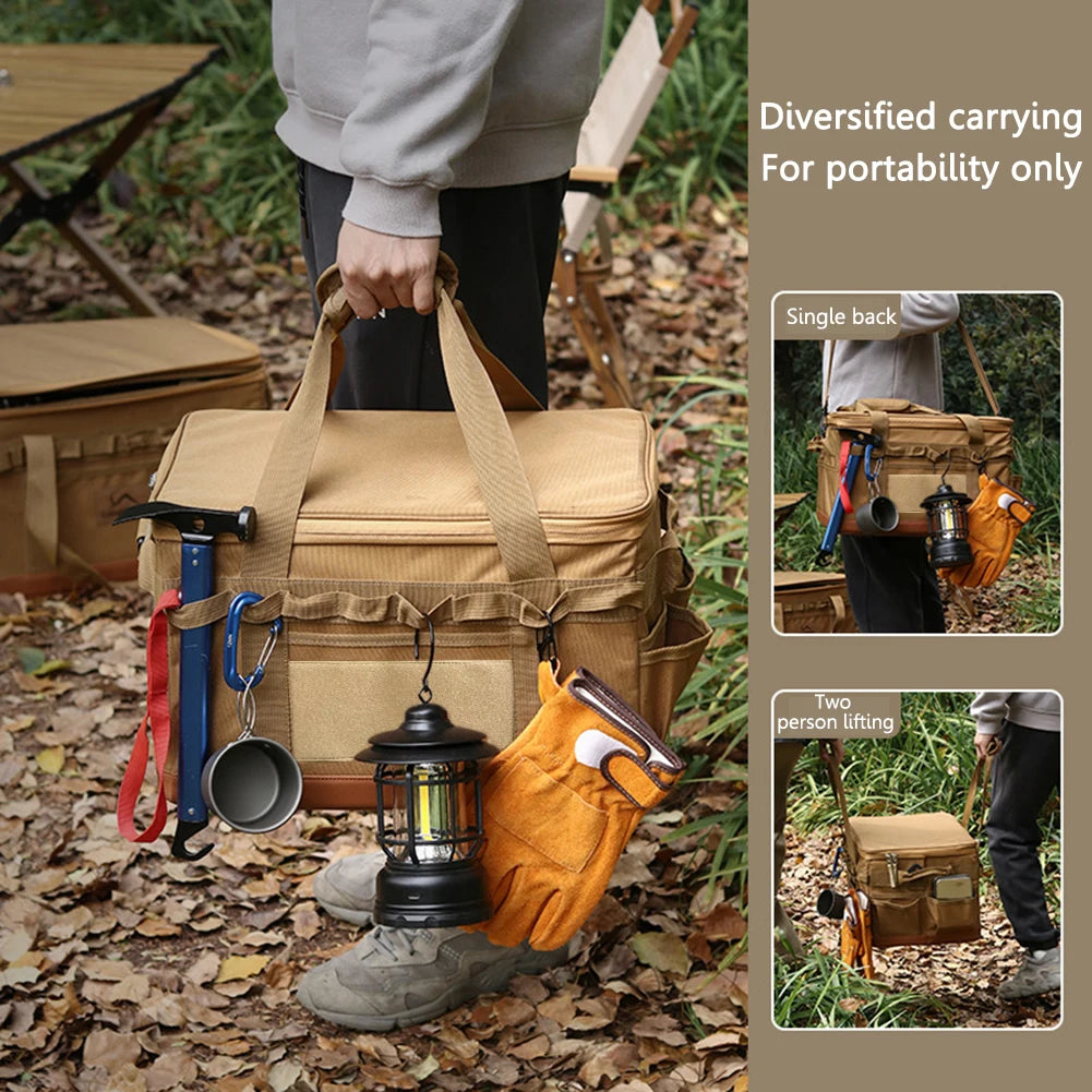 VKTECH Camping Utensil Organizer Collapsible Stove Storage Case