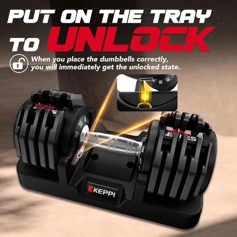 YTYIN Adjustable Dumbbell Set With Anti Slip Metal Handle