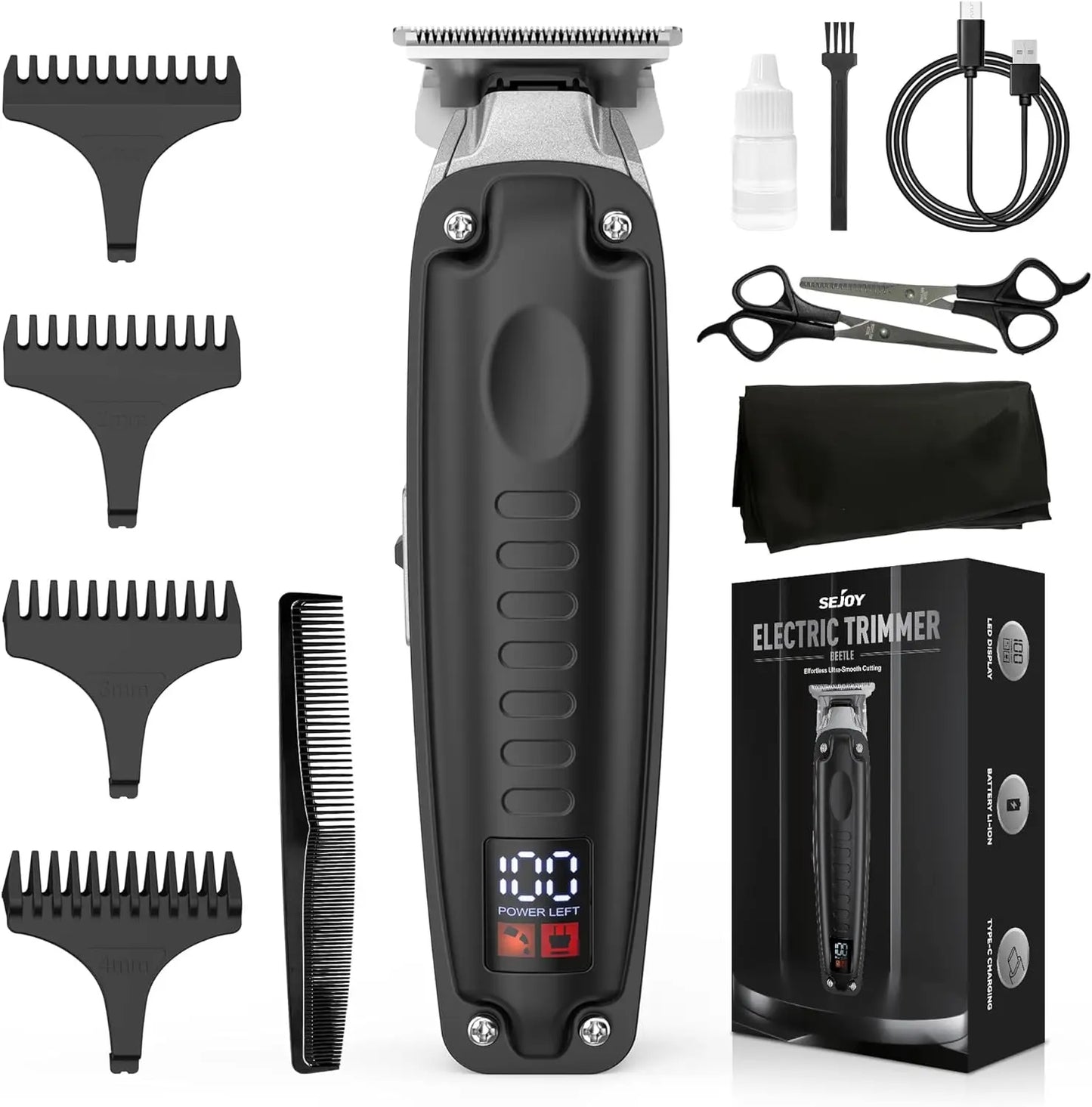 Sejoy Professional Hair Clippers for Men Cordless Hair Trimmer Kit Barber Machines and Men's Shaver Gifts