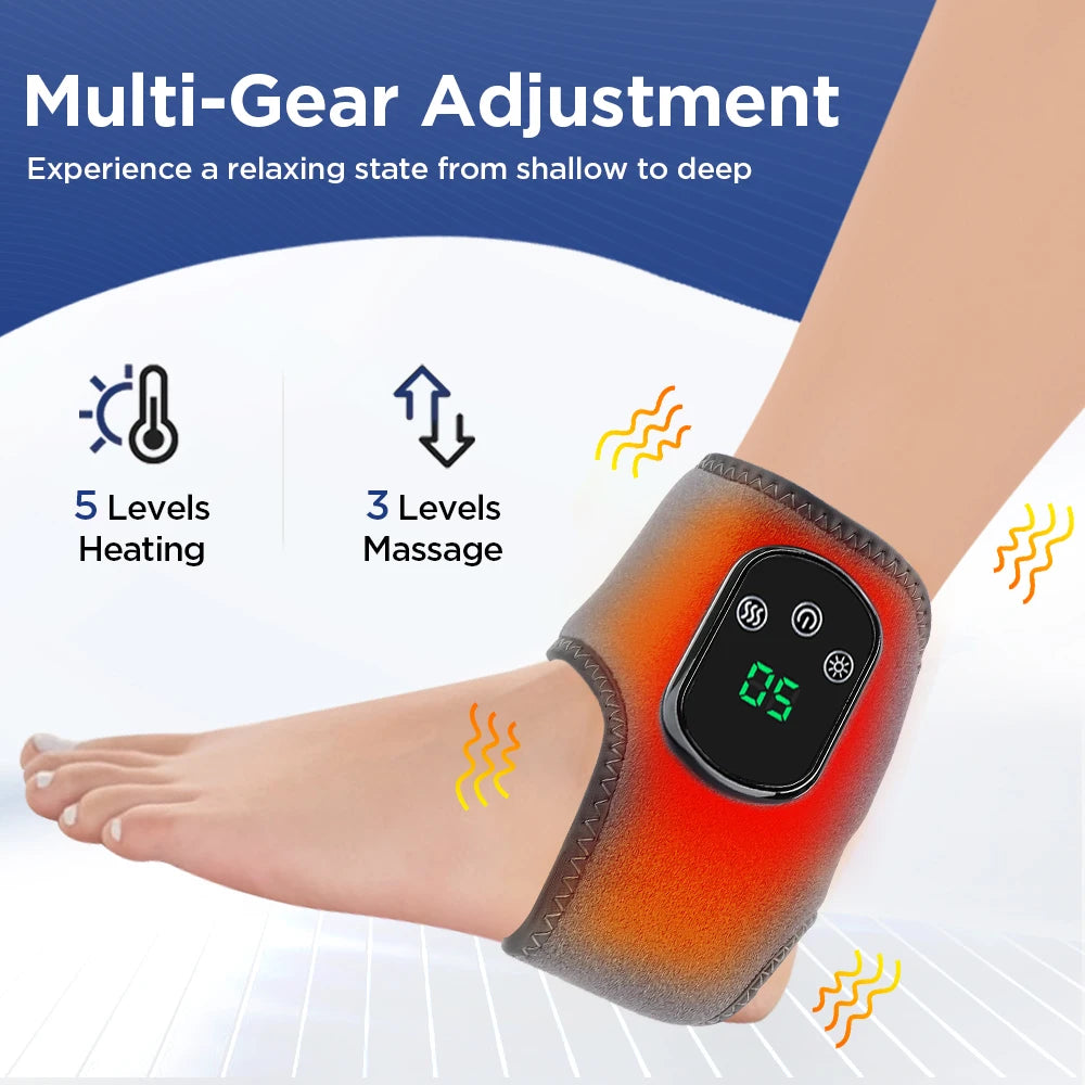 PASTSKY Electric Foot Ankle Massager With Heated Vibration