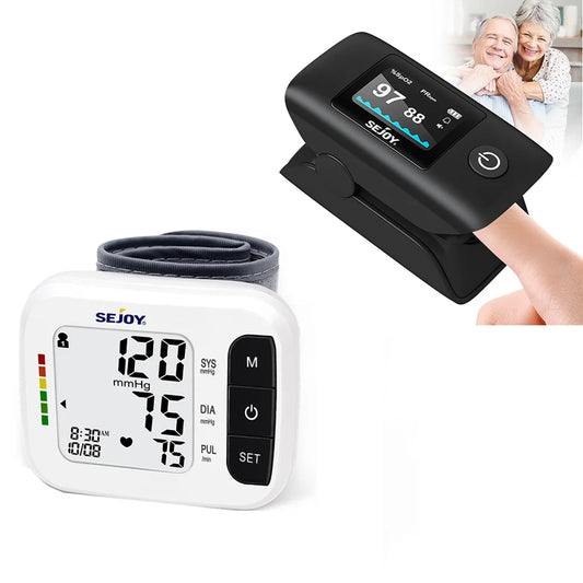 Sejoy Wrist Blood Pressure Monitor And Pulse Oximeter