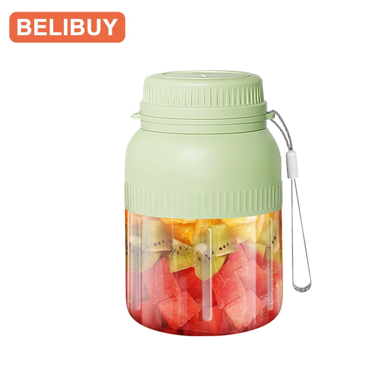Portable Usb Juicer Cup With Six Blades Fruit Milkshake Blender