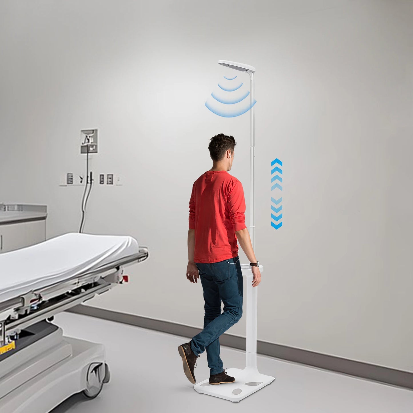 Ultrasonic Height and Body Fat Analyzer Digital Medical Body Analyzer BMI Weighing and Height Scale for Home and Hospital 100 to 240 Volt