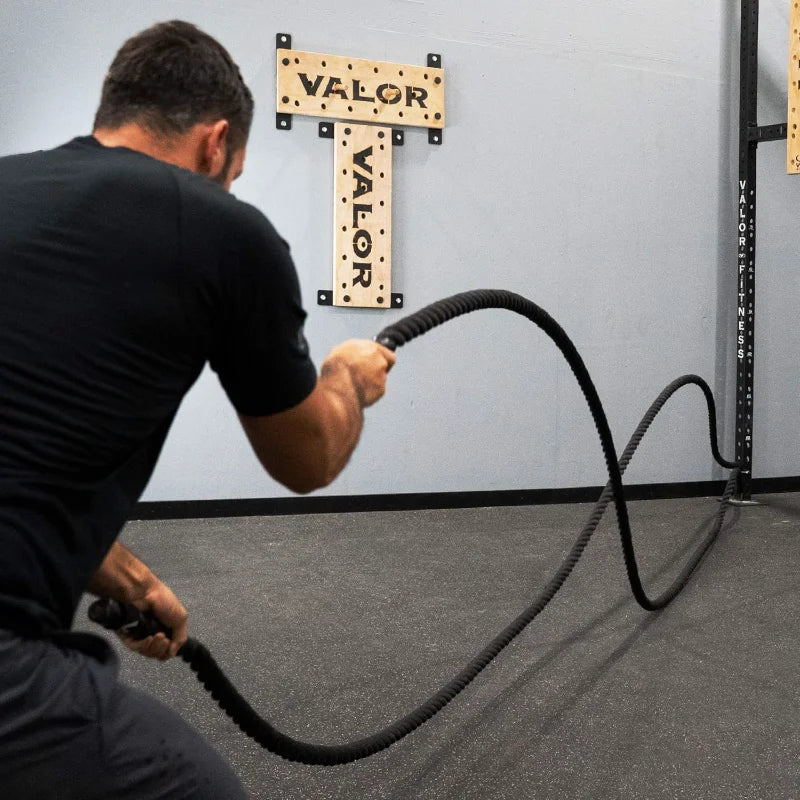 Valor Fitness Braided Nylon Battle Rope With Protective Sleeve