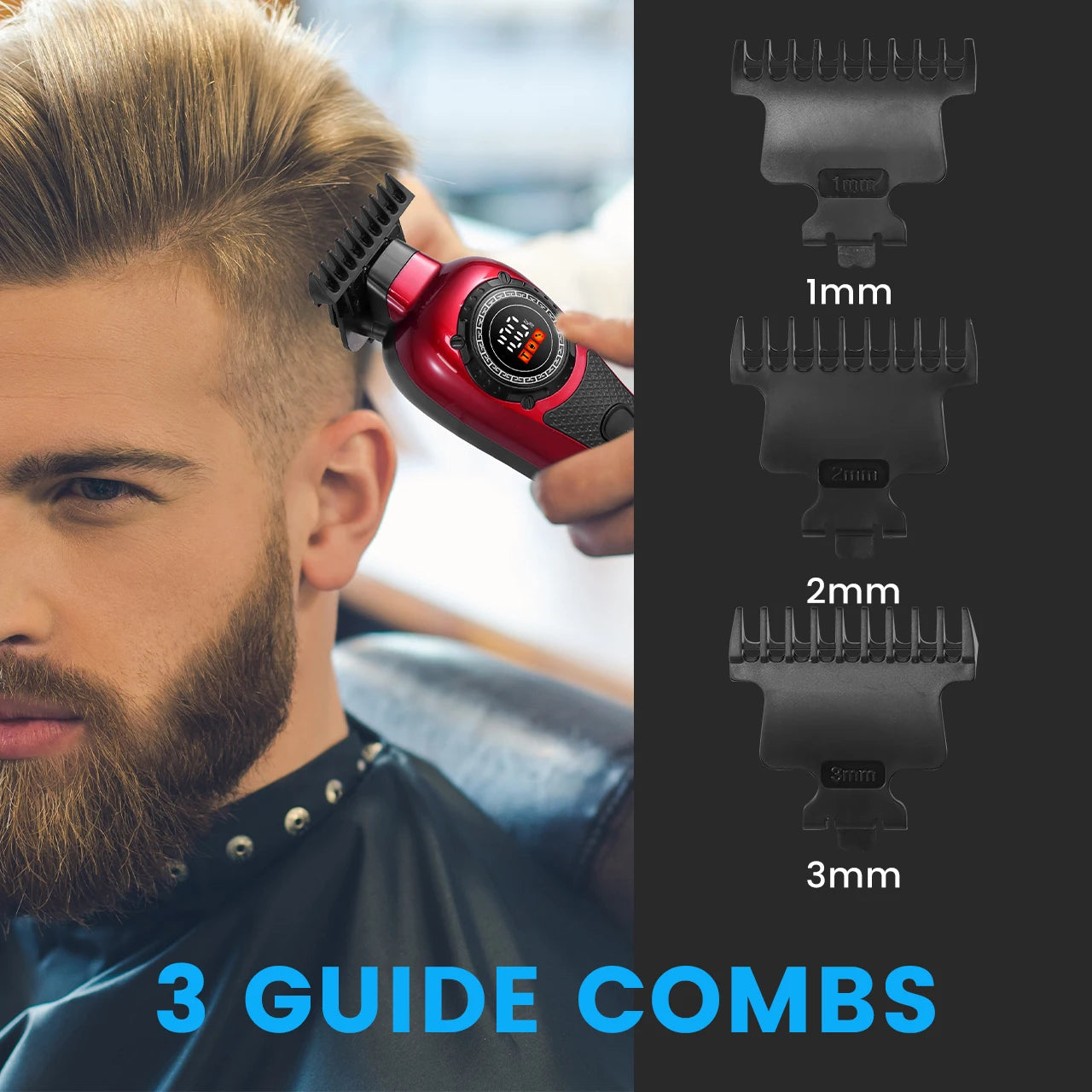 Solimpia Professional Hair Trimmer Electric Hair Clipper with DLC Blade and 7000RPM Rotating Motor