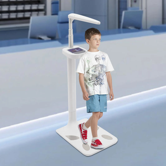 Ultrasonic Height and Body Fat Analyzer Digital Medical Body Analyzer BMI Weighing and Height Scale for Home and Hospital 100 to 240 Volt