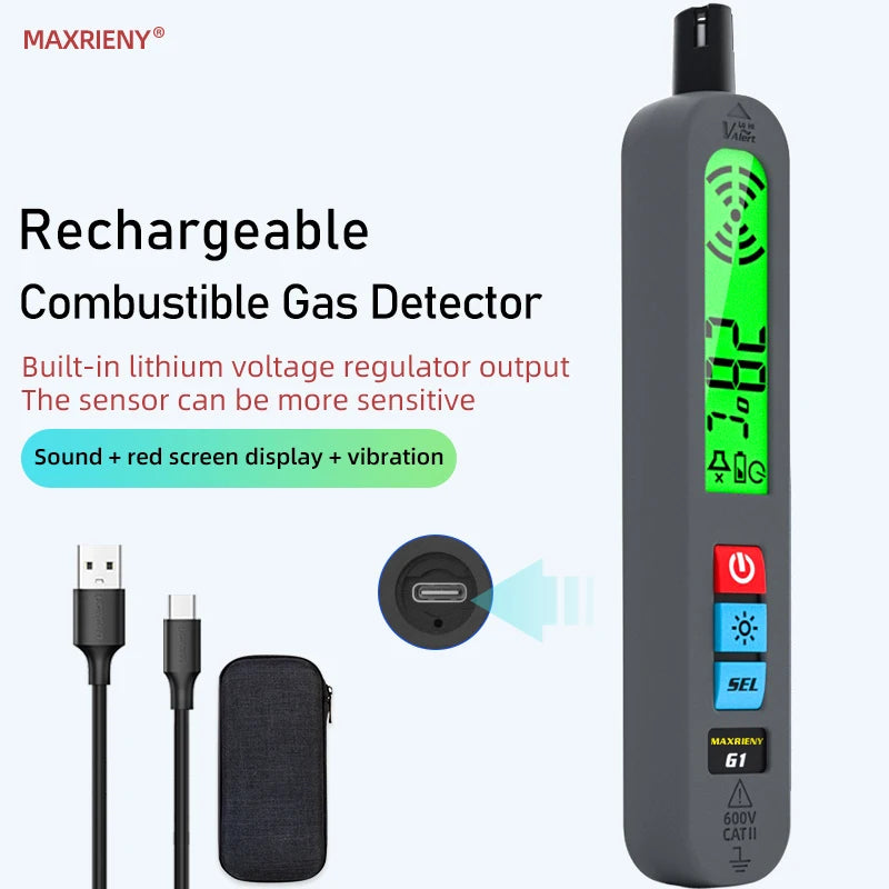 BSIDE G1 Portable Gas Leak Detector With Digital LCD Alarm