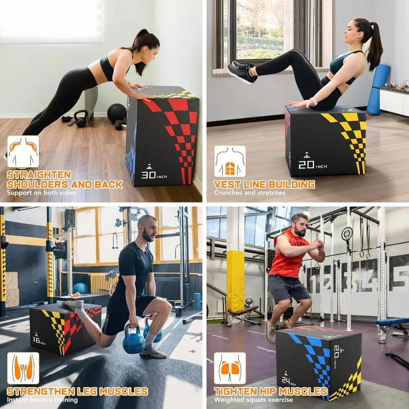 GIKPAL 3 In 1 Heavy Duty Plyometric Jump Box Training