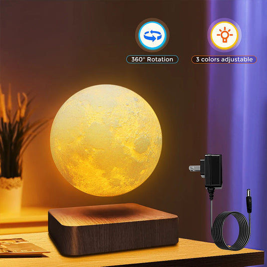 Aiopp Levitating Moon Table Lamp Magnetic Night Light